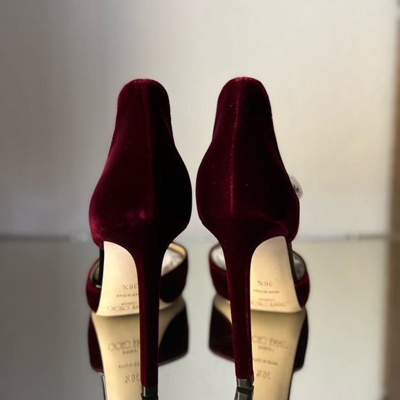 JIMMY CHOO Velvet Bee Pumps 100 36.5. Beautiful condition! - Picture 10 of 12